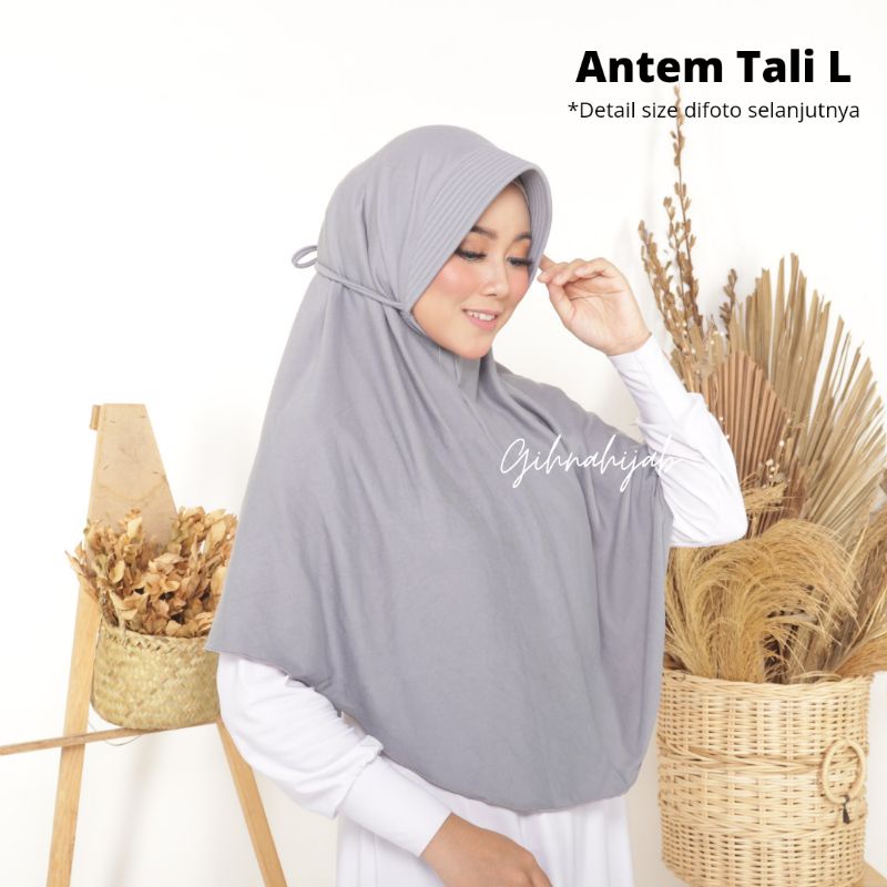 Hijab Instant Bergo Kaos Antem Tali XL pet