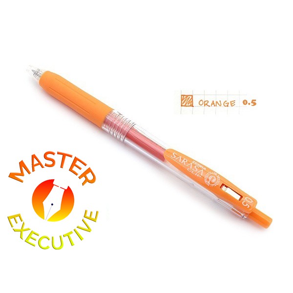 [Buah] Zebra Sarasa Clip JAPAN Orange 0.5 Gel Ink Rollerball / Pulpen Jel Oranye