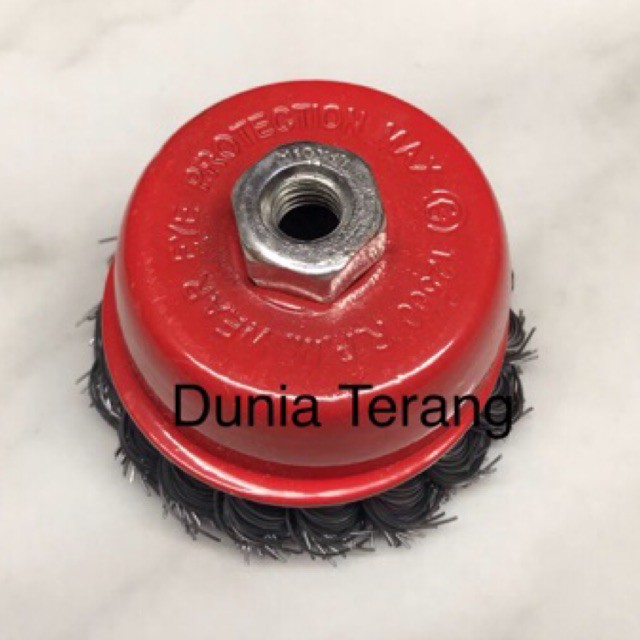 Sikat Kawat Mangkok Kepang Gerinda/Wire Cup Brush Wheel - KING 3’’