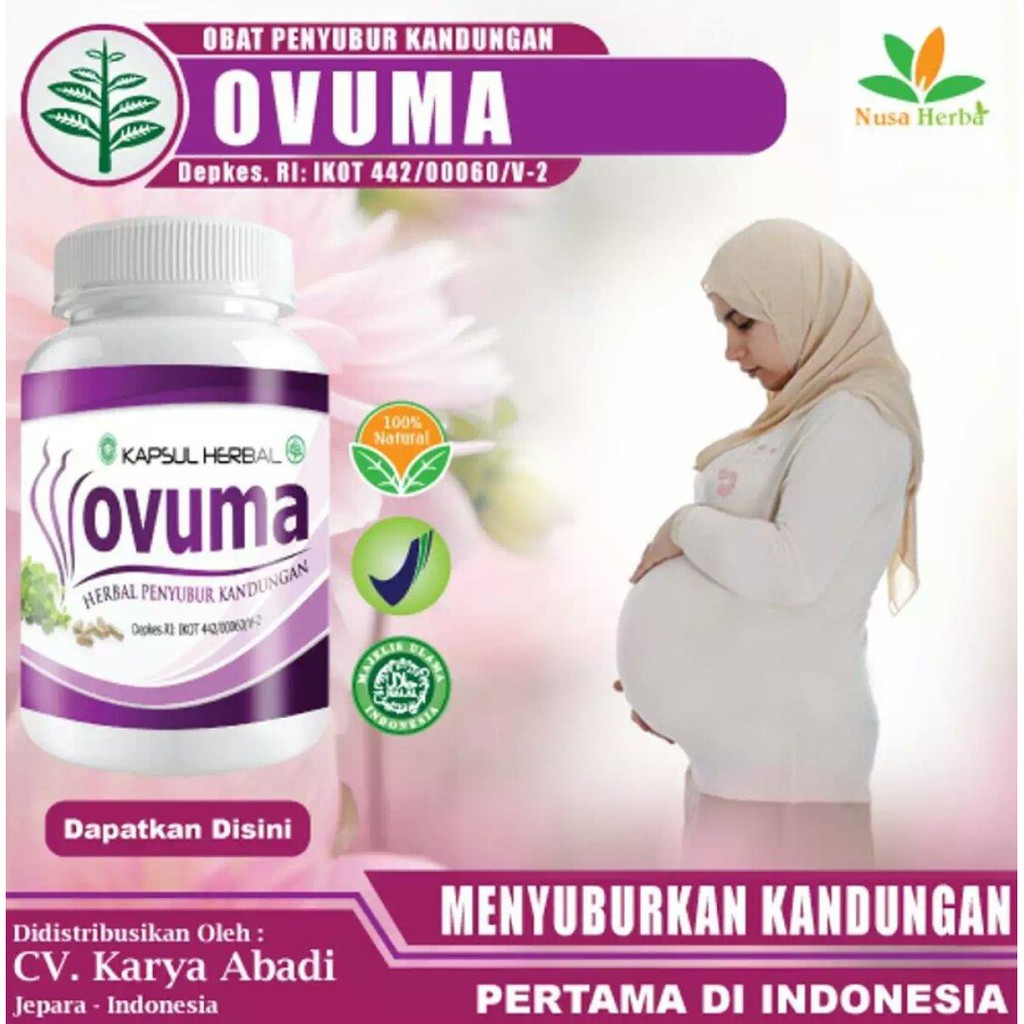 OBAT SEHAT PENYUBUR KANDUNGAN - OVUMA ASLI BAHAN ALAMI SUPLEMEN CEPAT HAMIL WANITA ORIGINAL TERLARIS