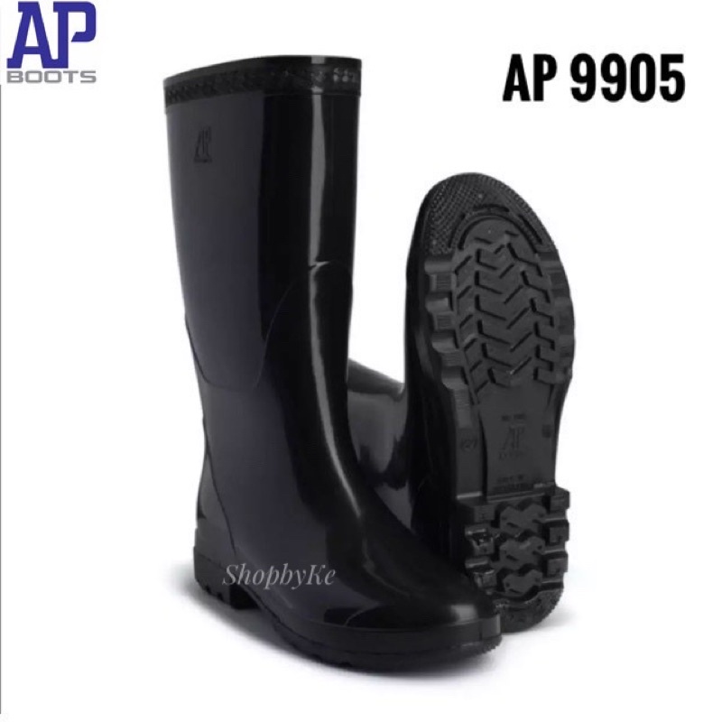 Sepatu Boots Karet merk AP 9905 Black Size 38-43