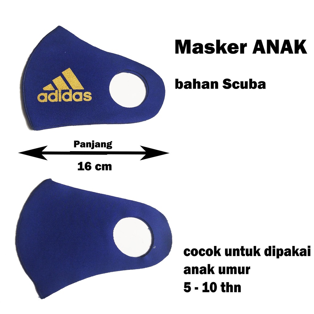 Masker Anak Scuba warna Navy