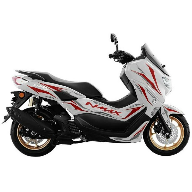 Sticker Decal NMAX 2020 Full Body Minimalis grafis merah variasi