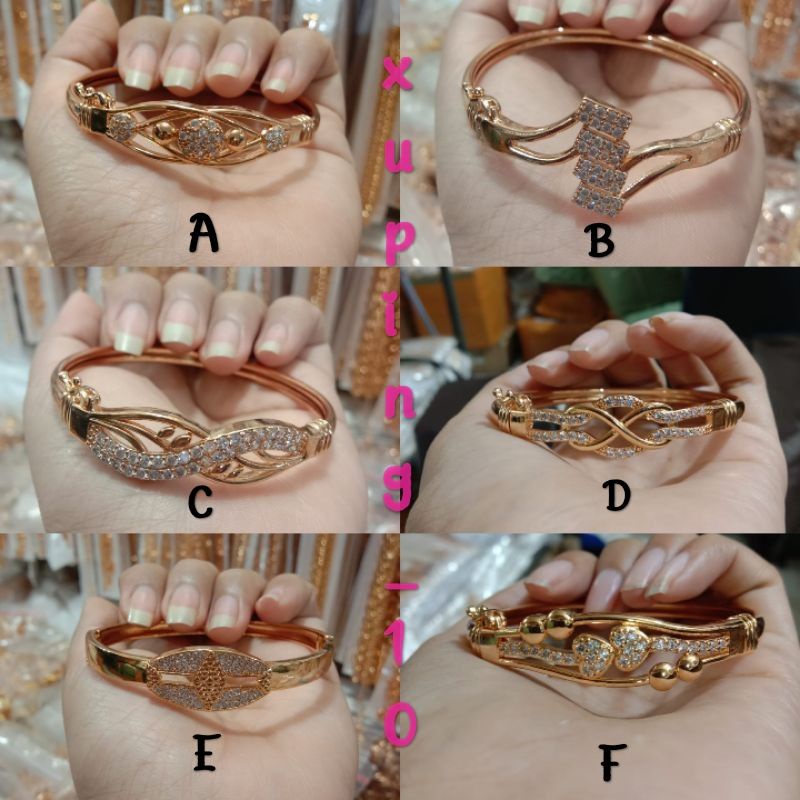 gelang tangan dewasa, perhiasan xuping