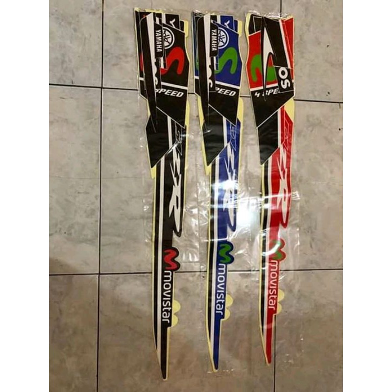 STICKER / STRIPING LIS BODY AKSESORIS SEPEDA MOTOR f1zr f1z r fizr fiz r MOVISTAR