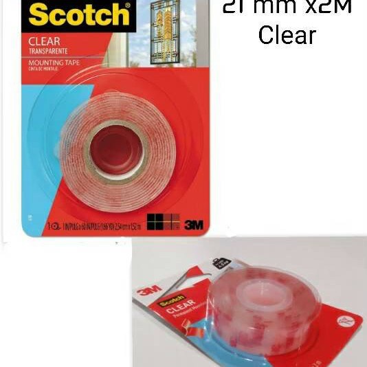 

Hadir Double Tape 3M Scotch Original Usa Clear Mounting Tape 4010C - Clear Terbatas