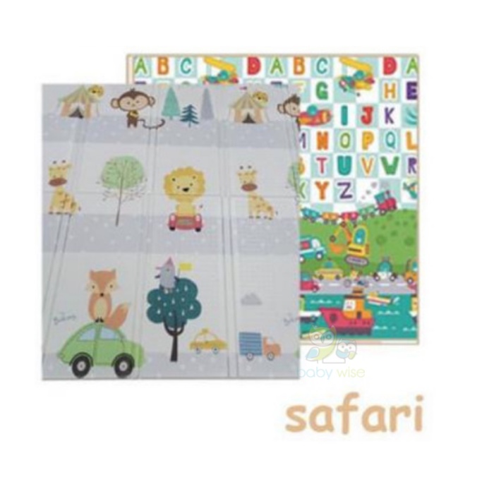 Right Start XPE Folding Mat Double Sided Antislip Waterproof - Alas Bermain Anak Bayi Matras Karpet Lipat-Safari