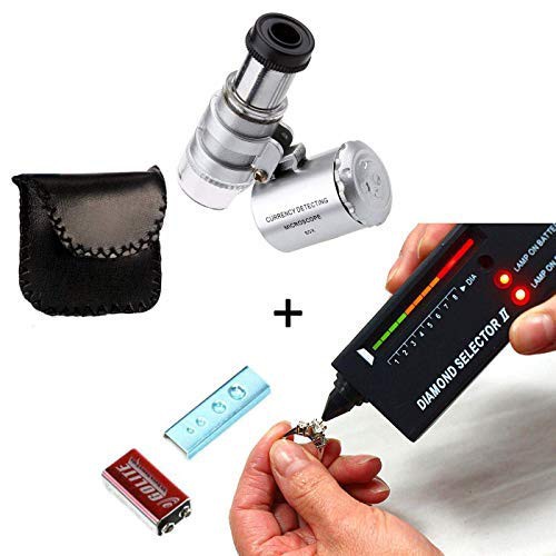 PAKET Diamond Tester II & Loupe 60x Zoom Microscope Selector 2 Berlian Permata Batu Akik Mikroskop