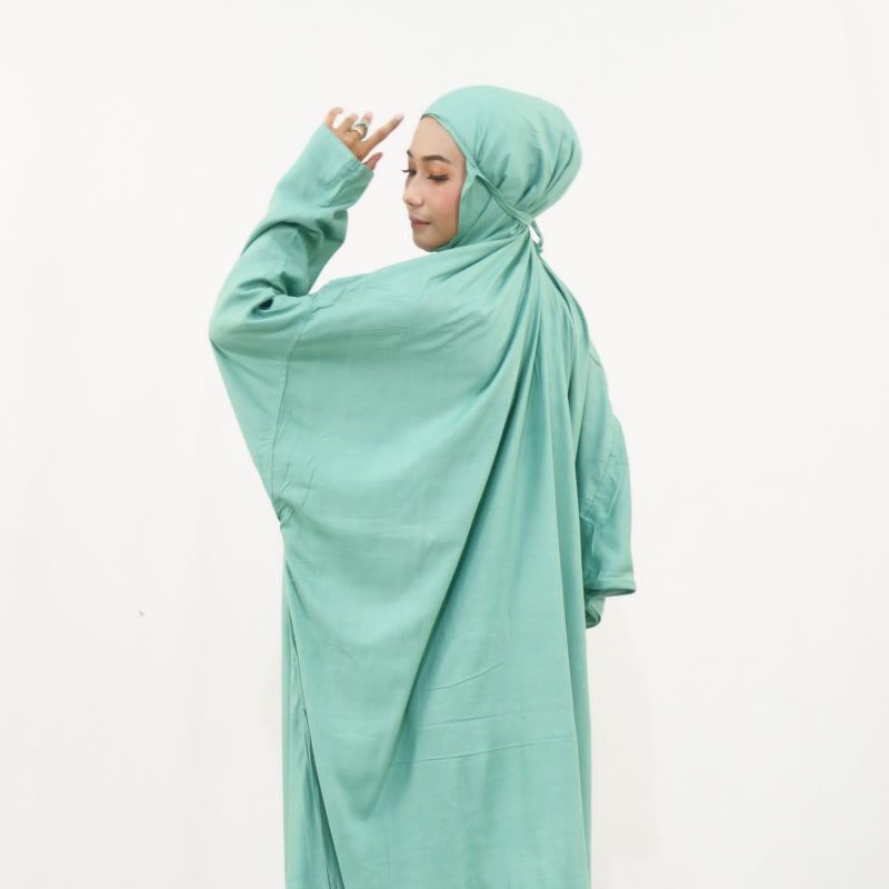 mukena dewasa terbaru mukena terusan hadramaut terompah bahan rayon super jumbo corneli bordir