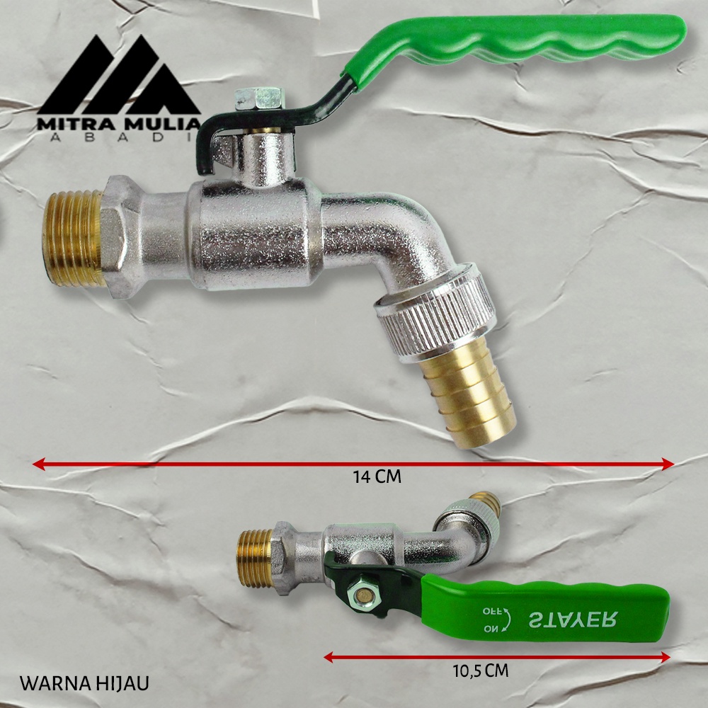 kran tembok taman kuningan 1/2” | keran air taman engkol kuningan tebal 1/2 inch