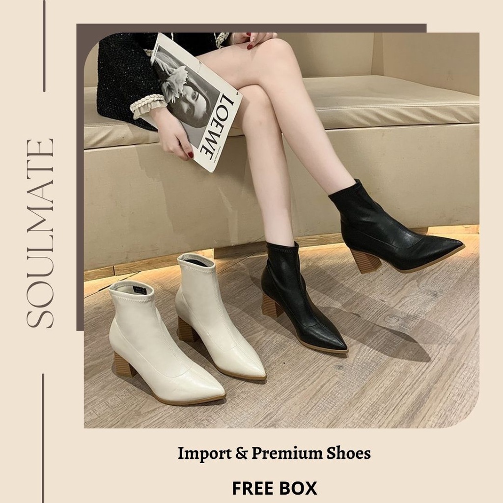 SOULMATE SM-003 Sepatu Boots Wanita Fashion Import Premium Quality