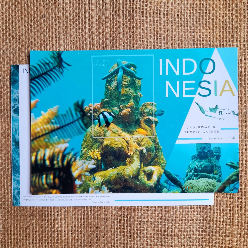 

Kartu Pos / Postcard / Postcrossing Indonesia - Kuil Bawah Laut, Bali