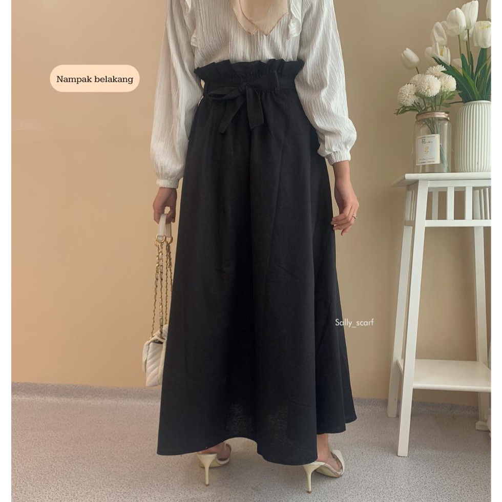 Felis Linen Skirt Button / Oversized