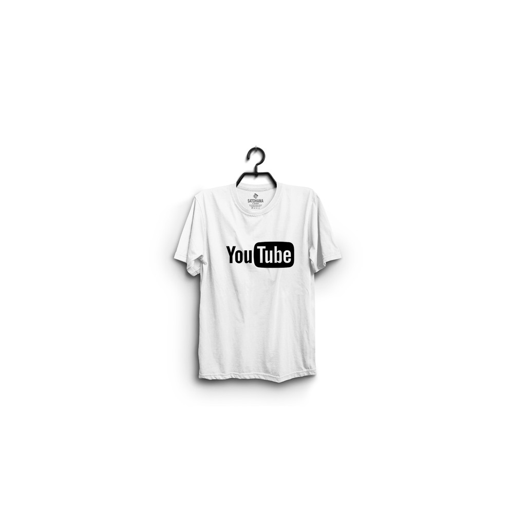 Satohama Baju Distro Pria Soft Cotton Combed 30s / Baju Distro Pria Youtube / Baju Logo Youtube