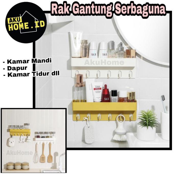 ✅Update!! Rak Kamar Mandi Tempel Tembok Serbaguna/ Rak Sabun/ Rak Bumbu Dapur/ - Putih