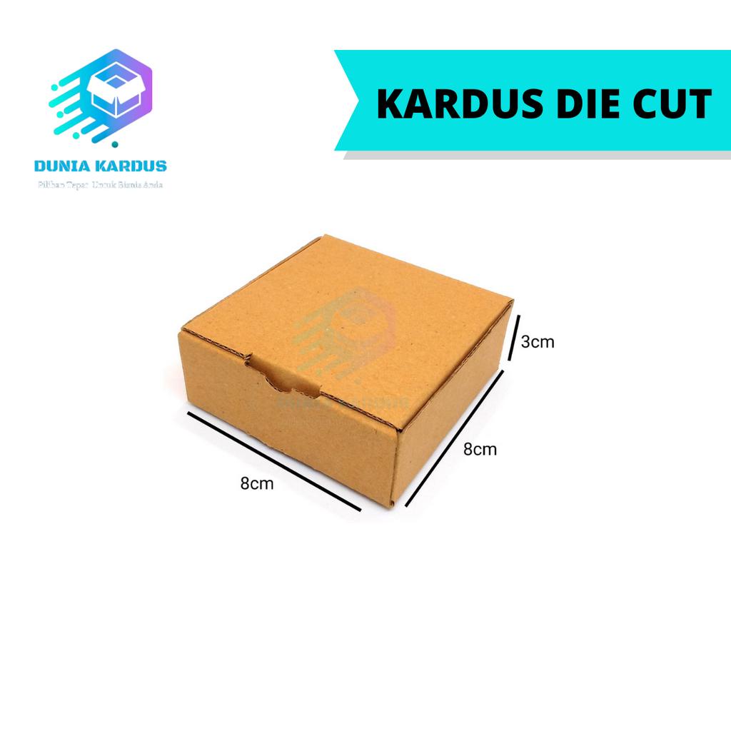 

Kardus Die Cut 8x8x3 - Karton Box Dus Packaging Kemasan Hampers Pizza Kecil Polos Murah Baru