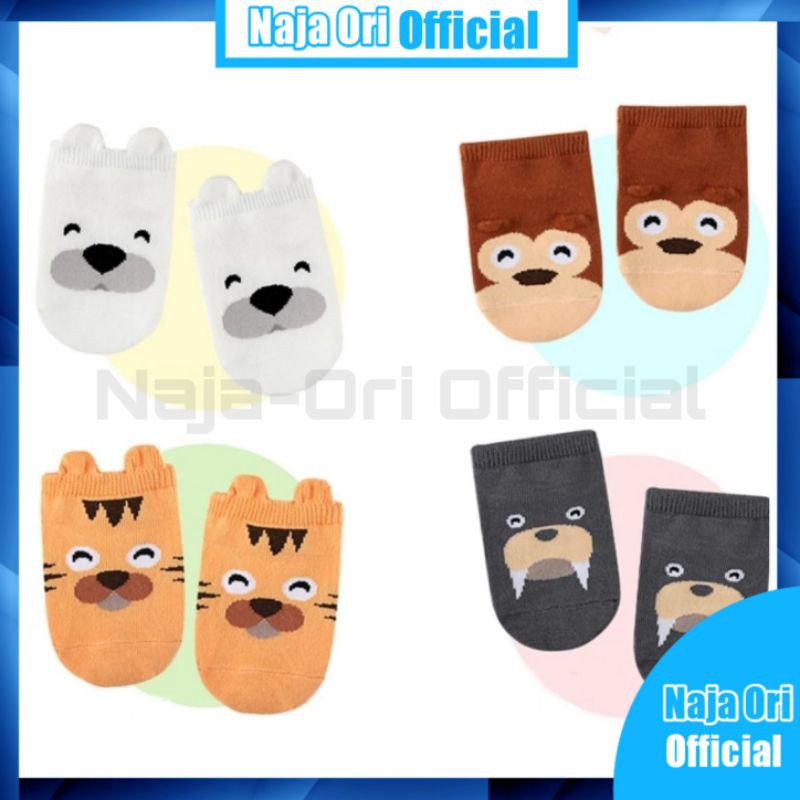 Kaos Kaki Bayi Import Motif Animal Anti Slip | Kaos Kaki Bayi 0 12 Bulan