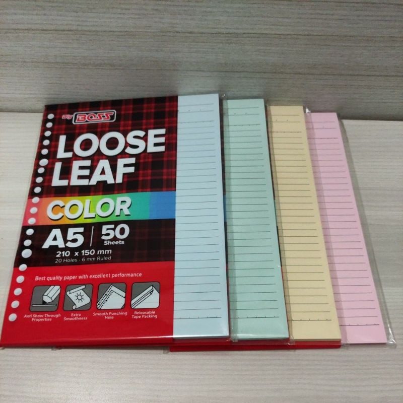 

Loose leaf big boss warna a5 dan b5