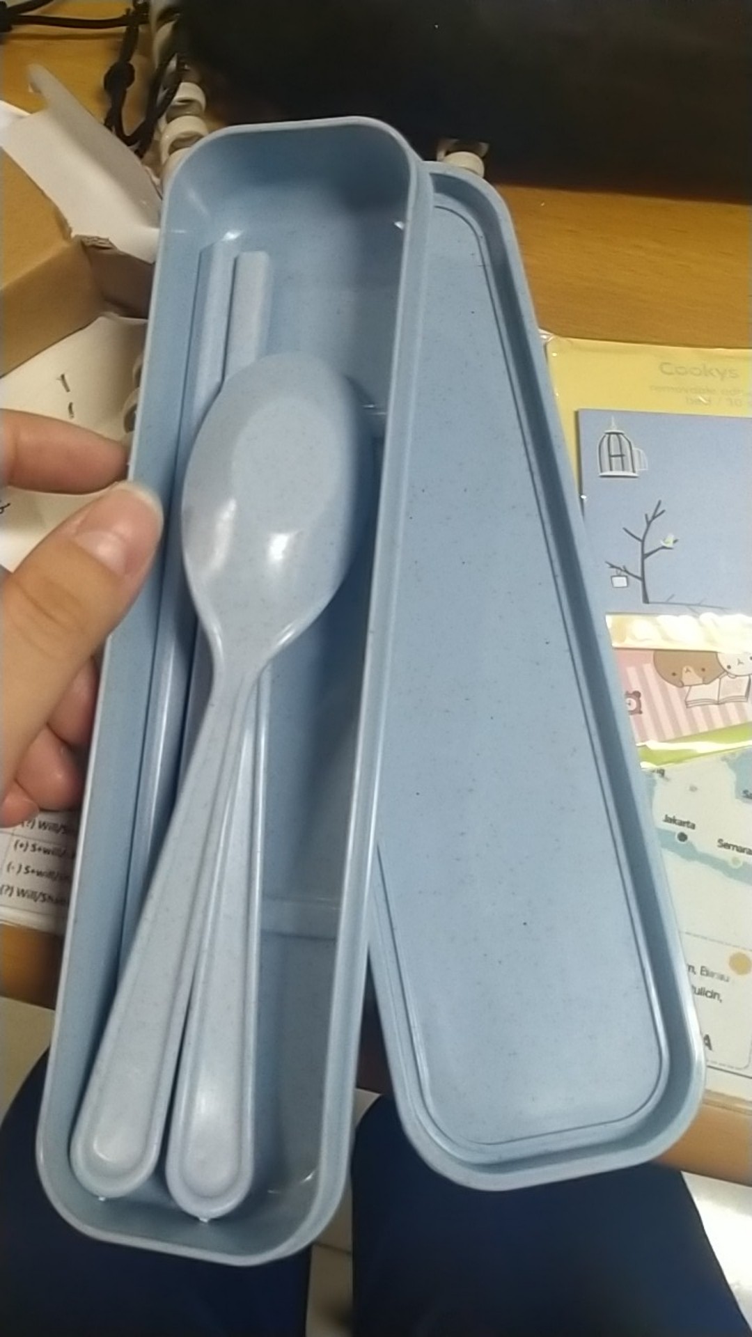 Sendok Garpu Sumpit Set Dan Kotak