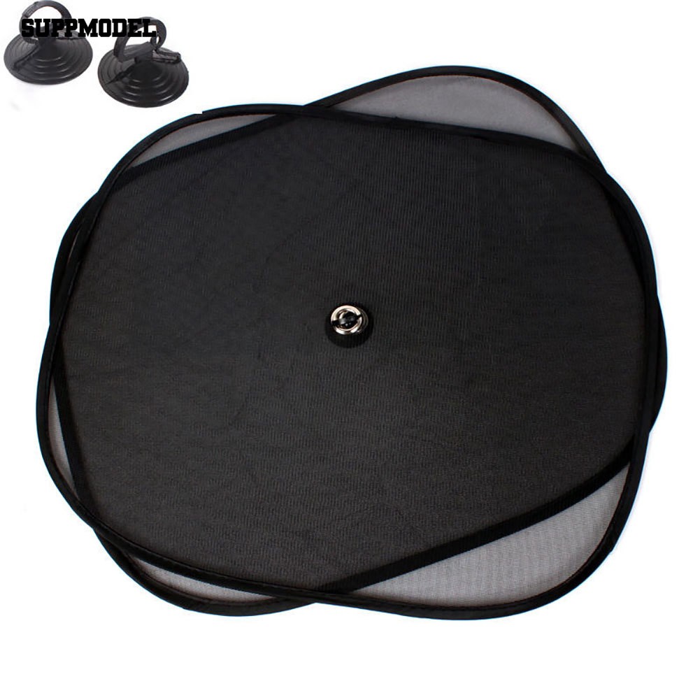 Suppmodel 2pcs Tirai Pelindung Panas Matahari Anti Uv Dapat Dilipat Untuk Kaca Jendela Mobil