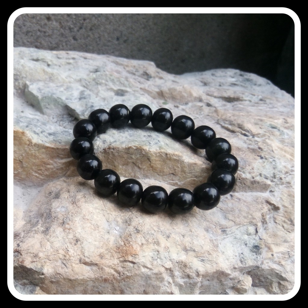 PROMO Gelang Giok Black Jade Aceh Natural Terapi Big Size