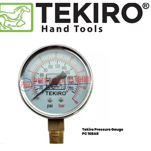 Tekiro Pressure  Gauge For Compressor 16 Bar / Pressure Gauge / Alat Ukur Tekanan Air