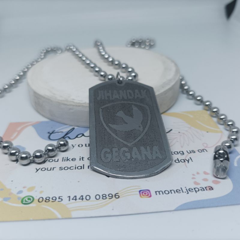 Kalung Logo Jihandak GEGANA(Stainless Asli)