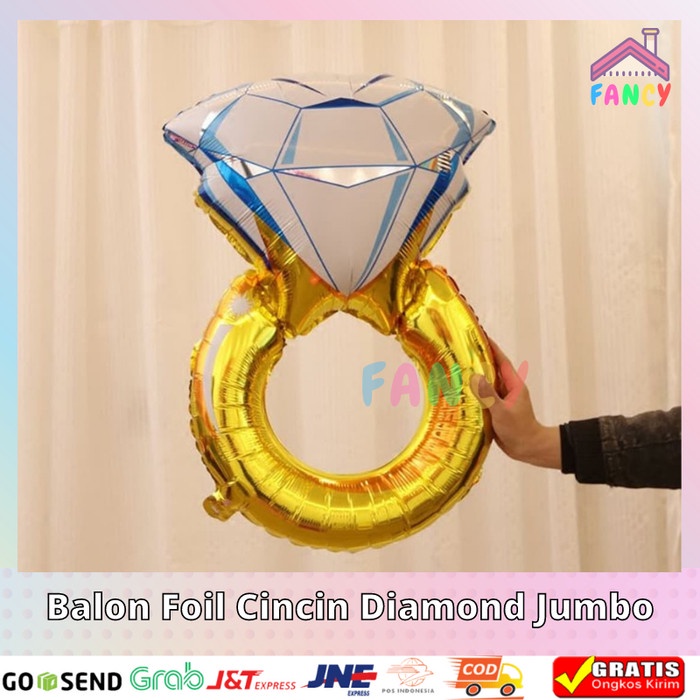 BALON FOIL CINCIN DIAMOND Cincin Permata Diamond Ring 70cm