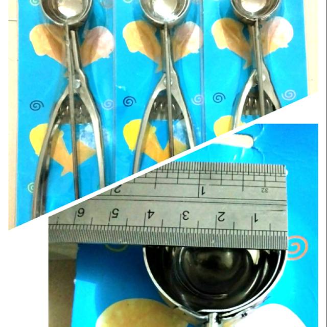 Scoop ice cream 4 cm / sendok takar es krim kecil / scoop ice cream