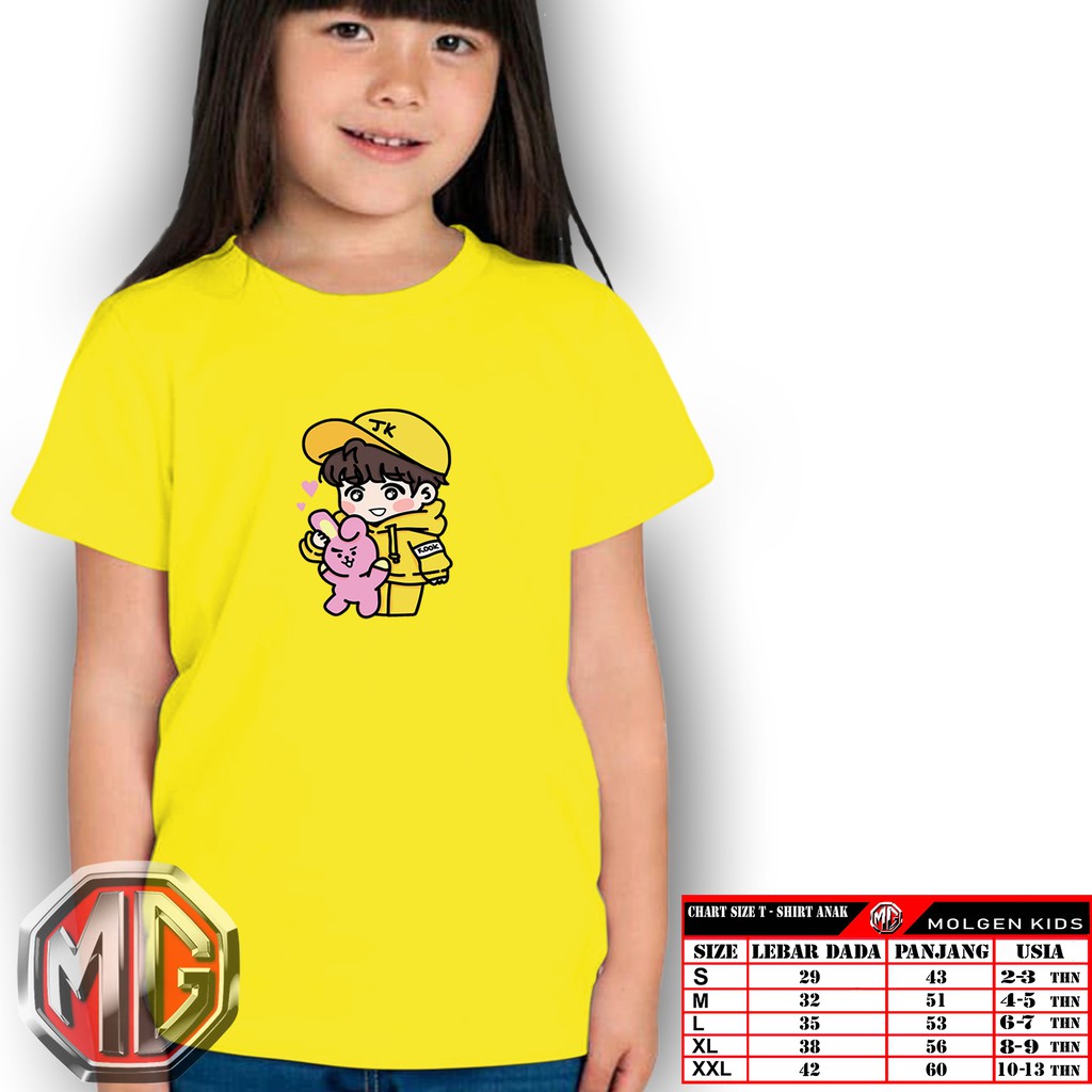 Cooky-Jungkook/Kaos Anak BTS/Kaos Anak BT21/Baju Anak BTS/Baju Anak BT2/BTS