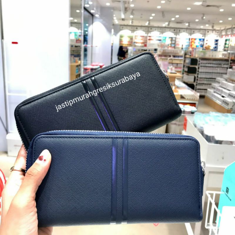 MEN'S LONG WALLET WITH ZIPPER DOMPET MINISO DOMPET RESLETING MINISO