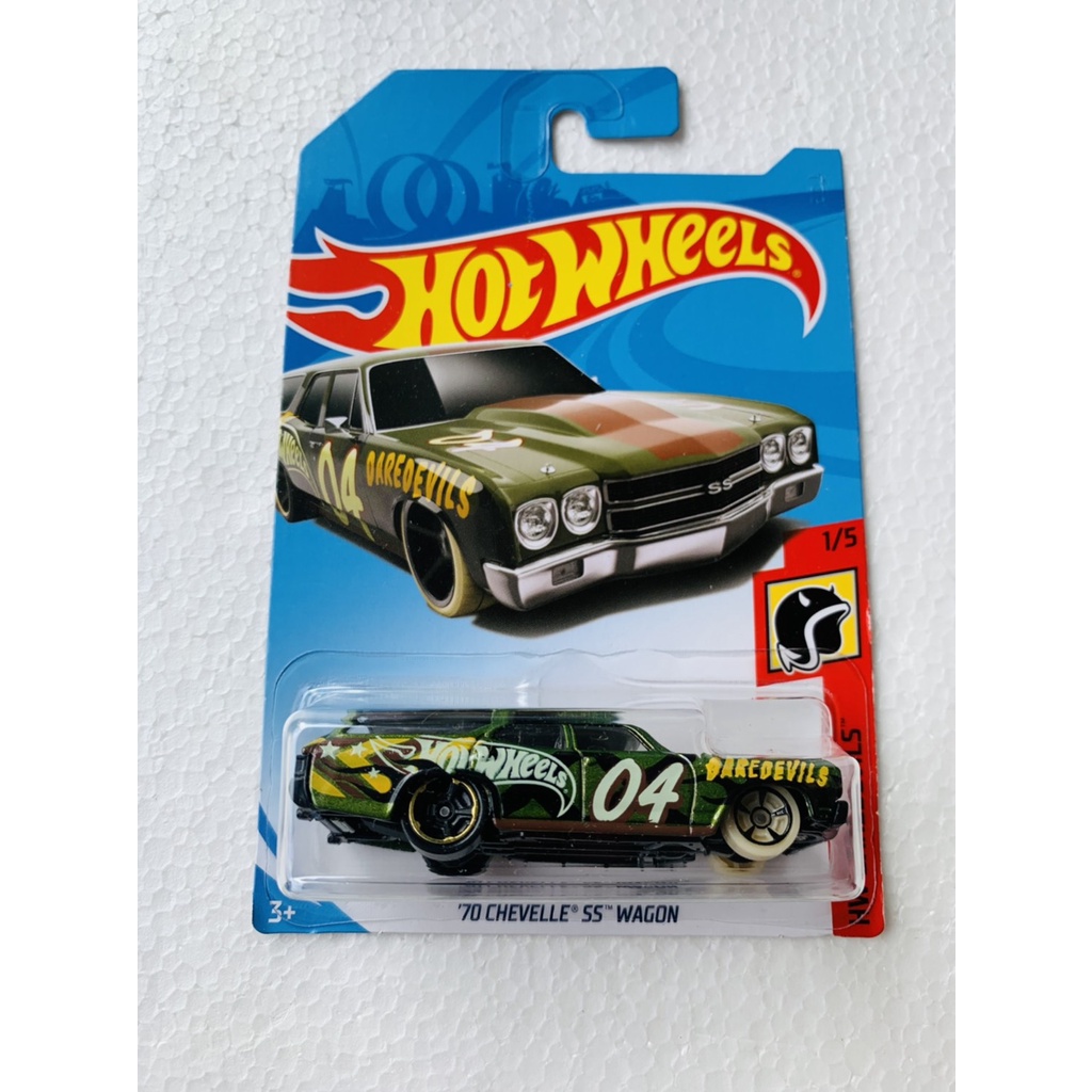 HOTWHEELS HOTWHEELS 70 CHEVELLE SS WAGON HIJAU HW DAREDEVILS DIECAST MINIATUR MOBIL CHEVY LANGKA