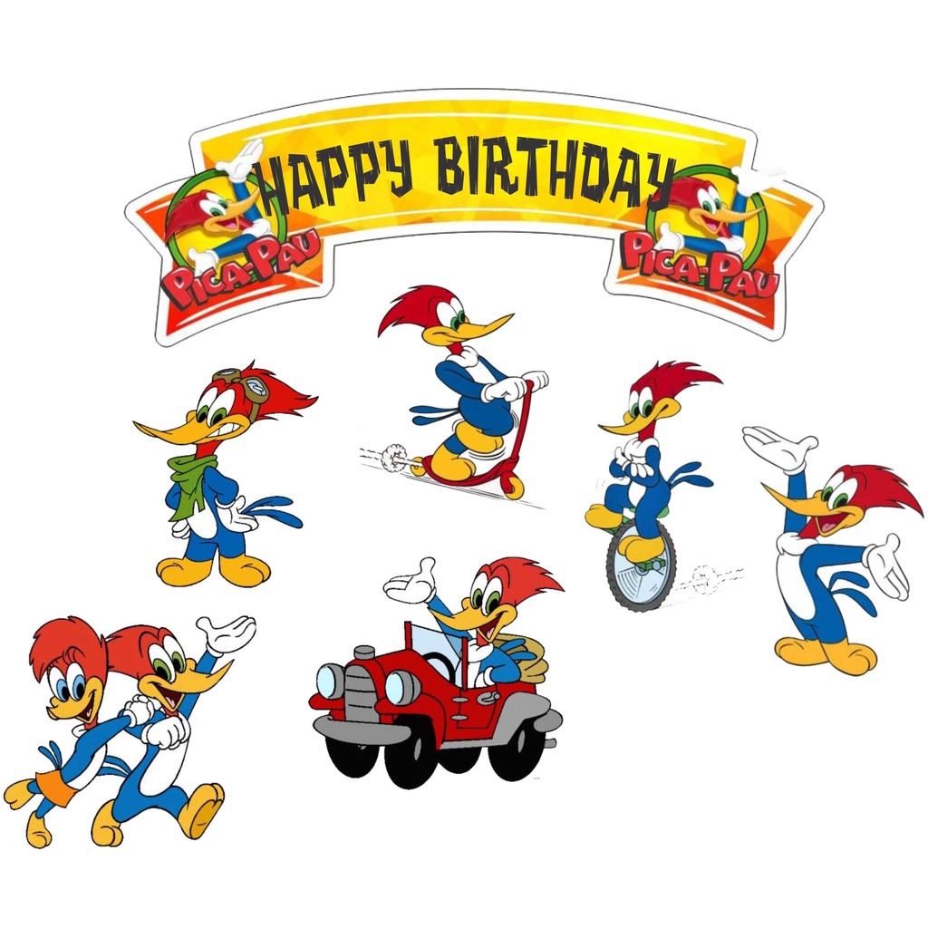 

TOPPER CAKE CUSTOM TOPPER ULANG TAHUN / HIASAN KUE WOODY WOODPECKER