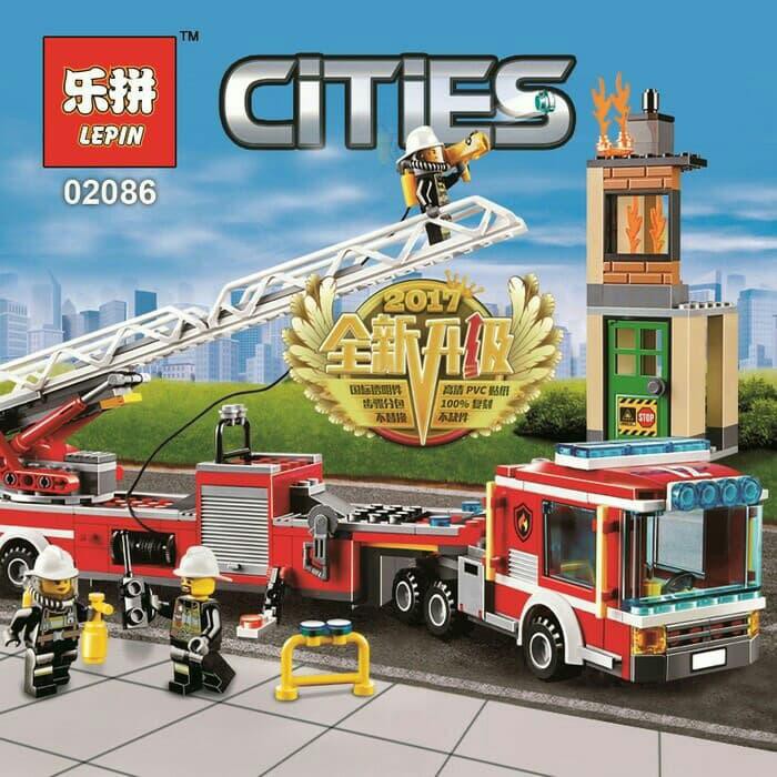 lego mobil pemadam kebakaran city fire engine set 421pcs