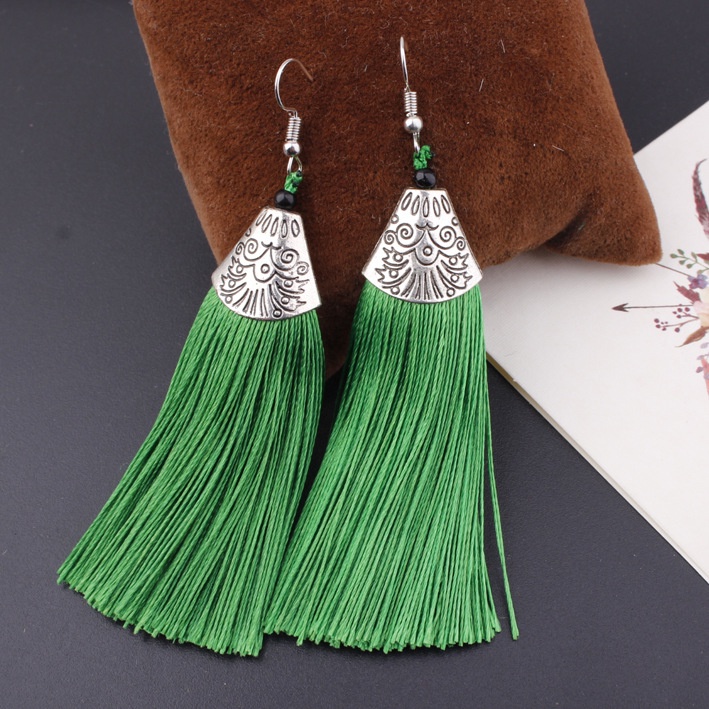 2019 New alloy rumbai anting-anting ethnic style aksesoris pengantin catwalk berlebihan rumbai antin