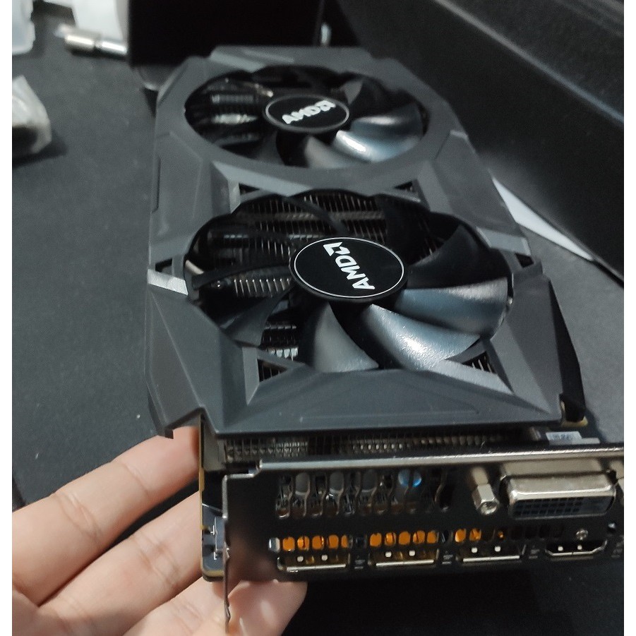 VGA Gaming AMD Radeon RX 580 4gb DDR5 256bit GPU Graphic Card Power Color Dual Fan HDMI 4K DVI Displ