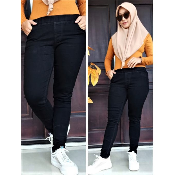 Leging Jeans Jegging Jeans Murah Celana Skinny legging Jeans Celana Panjang Cewek Pinggang Karet