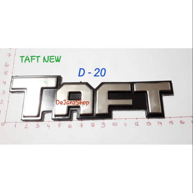 Emblem - Logo - Tulisan - Sticker - Tempelan TAFT New. Chrome