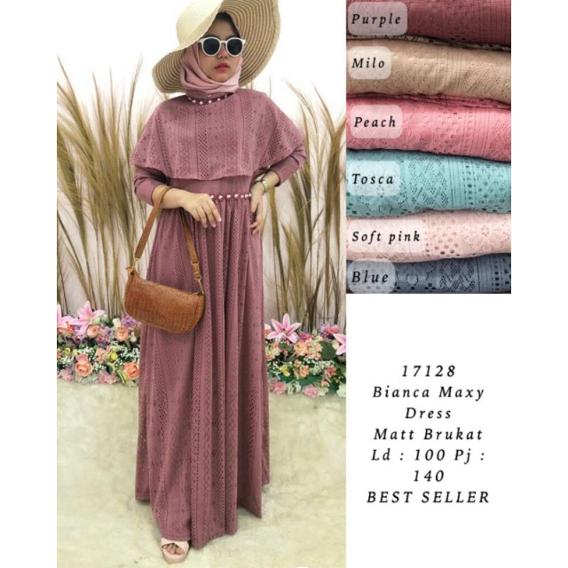 GAMIS BIANCA MAXY DRESS MATT BRUKAT GAMIS BEST SELLER GAMIS DEWASA TERBARU ABANG ADEK BISA COD