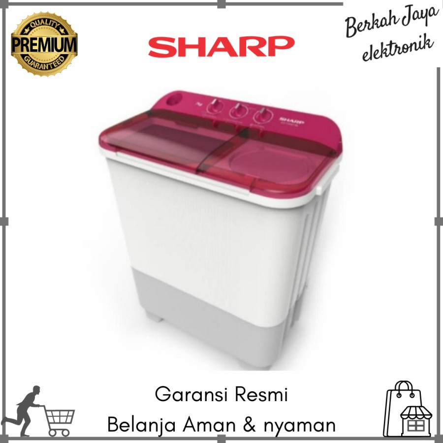 MESIN CUCI SHARP EST 75NT 2 TABUNG 7,5 KG