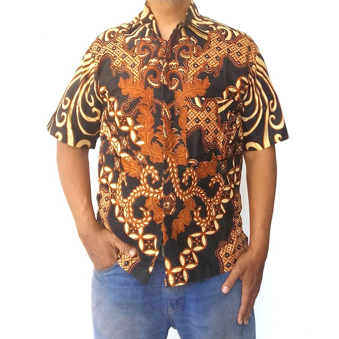 Kemeja Batik Sogan Katun Halus