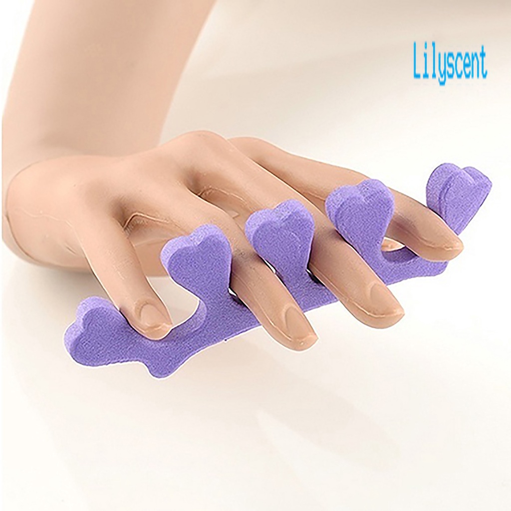 Lily 10Pcs Spons Lembut Pemisah Jari Kaki Untuk Manicure / Pedicure