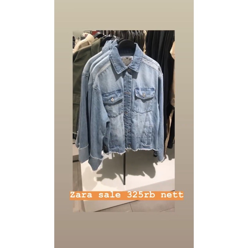 Preloved Oversized Jaket Jeans Zara ORI with tag size M