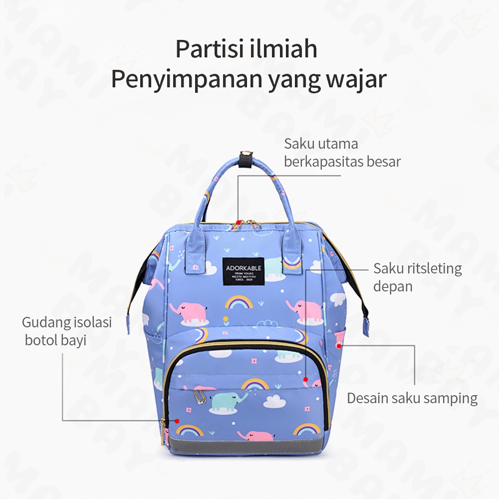 OKEYI Multifungsi diaper bag tahan air ransel tas perlengkapan bayi