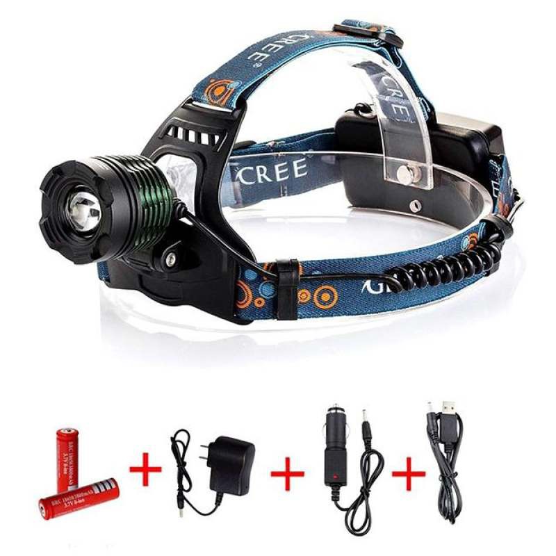 Senter Kepala Hiking T6 High Power Headlamp / Headlamp Rechargeable Headlight K12 / Headlamp Zoom T6