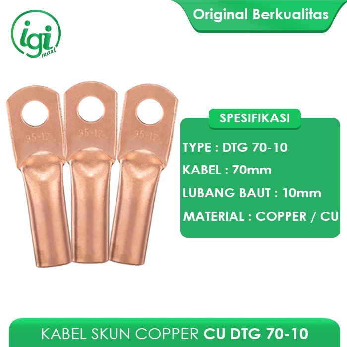 KABEL SKUN TEMBAGA DTG-50 / CABLE SKUN COPPER CU LONG NECK DTG 50