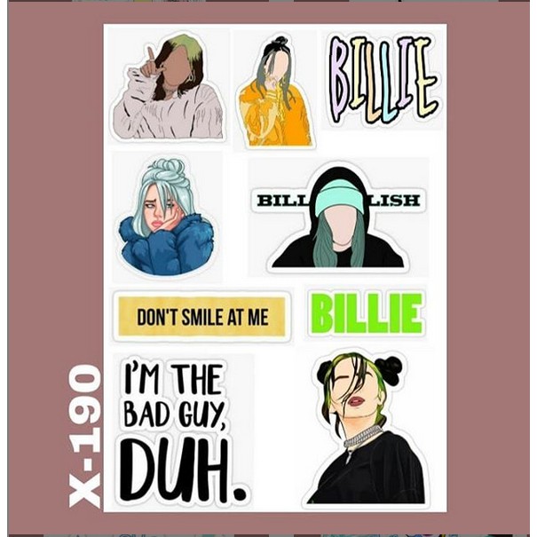 

STIKER TUMBLR BILLIE ELISH X-190