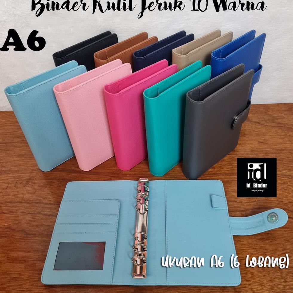 

Stok 4d4h BINDER A6 (6 LOBANG RING) KULIT JERUK 10 WARNA PILIHAN UKURAN,,,fK1.CDE