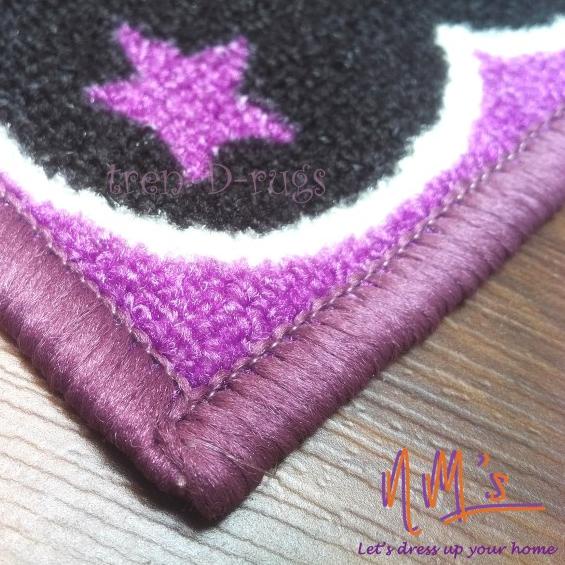 ☁ Tren-D-rugs Karpet keset kaki dapur set panjang anti slip lorong NMs 1 - Binta Biru Ungu ☏