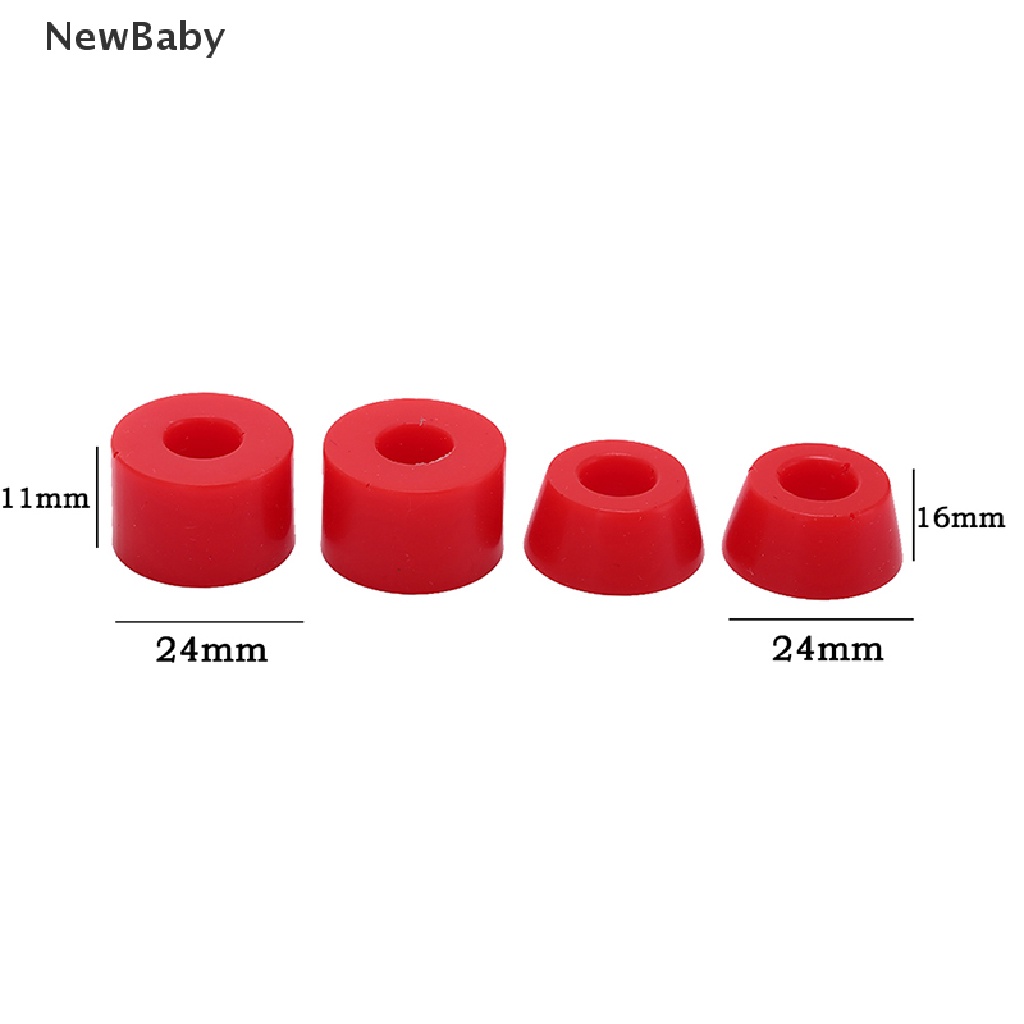 Newbaby 4pcs Bushing As Roda Skateboardskuter Bahan PU Shockproof